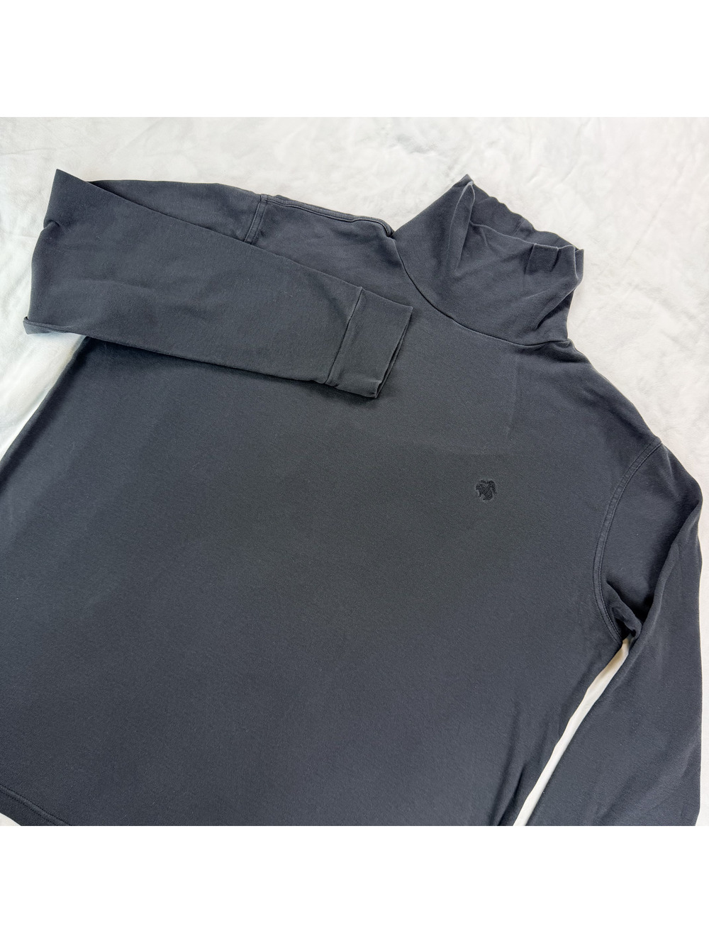 Brooks Brothers 1818 Men's Turtleneck Shirt L Black Cotton Golden Fleece
